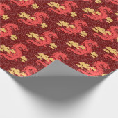 龍〔占星術の〕十二宮図の新年のご挨拶 ラッピングペーパー (角)