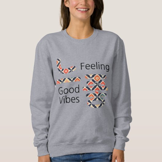 느좋感じのGood Vibes Women's Basic Sweatshirt [1] スウェットシャツ (正面)
