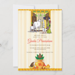 디지털 인도 집들이 초대장 (텔루구어로) 招待状