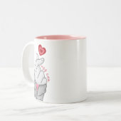 마을「I드 Korean Hand You You Hand Gesture」 ツートーンマグカップ (正面左)