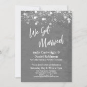 빛 텍스처드 위 갓 메리드 그레이 レセプション 招待状 (正面)