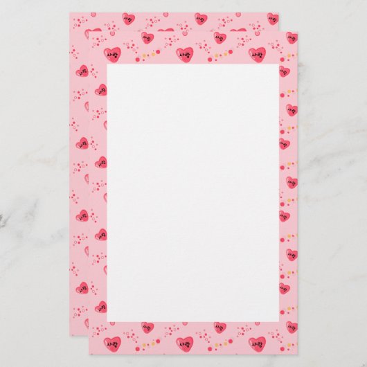 사랑 – 韓国文房具のLOVE 便箋 (正面/裏面)