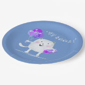 생일 축하해요!ハッピーバースデー猫（韓国語） ペーパープレート (アングル)