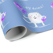 생일 축하해요!ハッピーバースデー猫（韓国語） ラッピングペーパー (ロールコーナー)