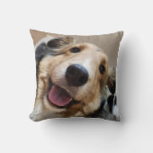스마일 강아지 얼굴 베개쿠션 クッション (正面)