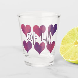 아내妻in韓国さくらんぼハートSOJU ショットグラス