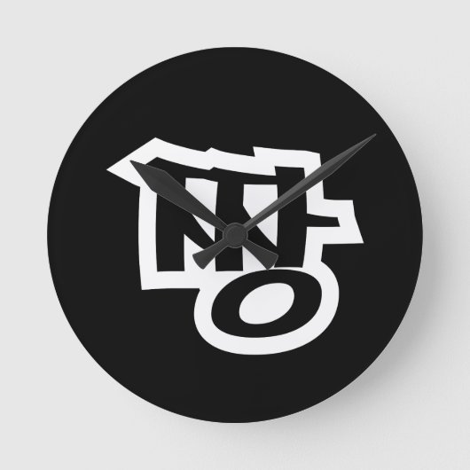 짱 JJANG – ザ～韓最高の国スラングハングル言語 ラウンド壁時計 (正面)