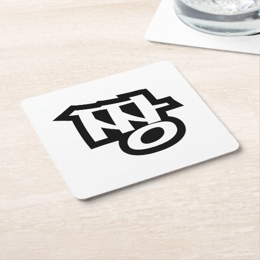 짱 JJJANG – 韓国語の最高のハングル言語 スクエアペーパーコースター (アングル)