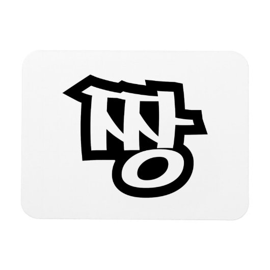 짱 JJJANG – 韓国語の最高のハングル言語 マグネット (横)