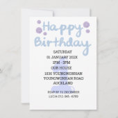 첫돌パーソナライズされた第1誕生日招待状뱀띠snake1 招待状 (裏面)