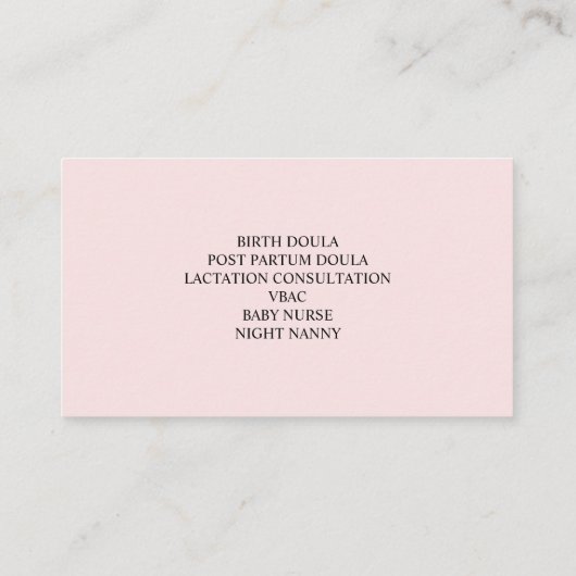 출산 & 산후 조산사 듀라 사진 기록 名刺 (裏面)