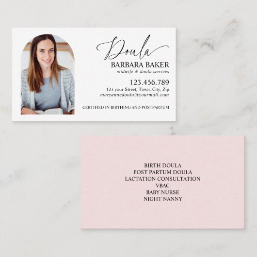 출산 & 산후 조산사 듀라 사진 기록 名刺 (正面/裏面)