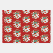 크리스마스メリークリスマスストロベリーケーキ ラッピングペーパーシート (正面2)