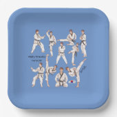 태권도テコンドコリアン武術パーソナライズされた美術 ペーパープレート (正面)