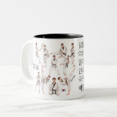 태권도テコンドー武術アート5テネッツパーソナライズされた ツートーンマグカップ (正面左)