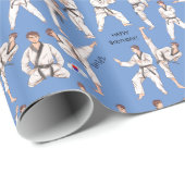 태권도テコンドー武術韓国芸術(少年) ラッピングペーパー (ロールコーナー)