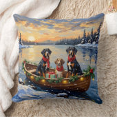 트리 워커 쿼운하운드 크리스마스 보트 홀리데이 クッション (ブランケット)