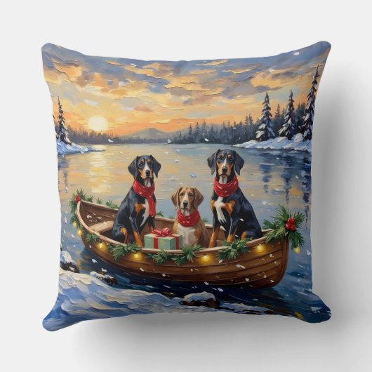 트리 워커 쿼운하운드 크리스마스 보트 홀리데이 クッション (裏面)