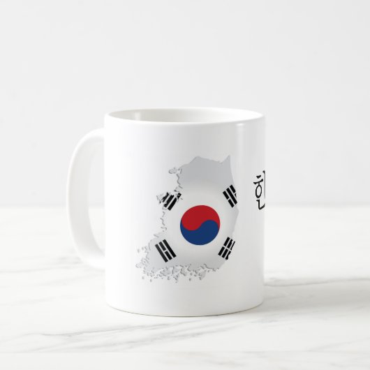 한글の韓国語 コーヒーマグカップ (正面左)