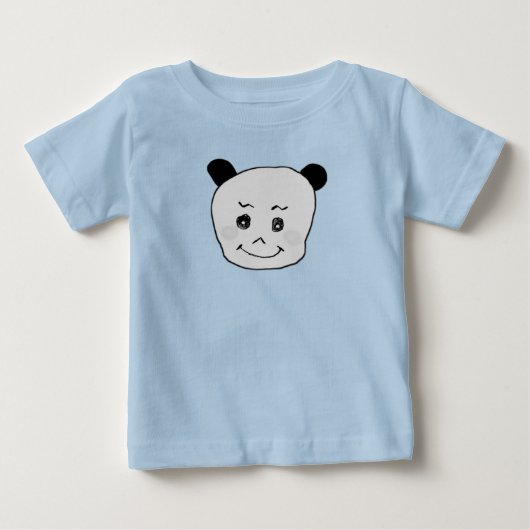 1匹のダドゥスマイルフェイス ベビーTシャツ (正面)