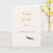 １年間の禁酒おめでとう カード (黄色い花)