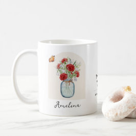 1月の誕生月フラワーマグ コーヒーマグカップ