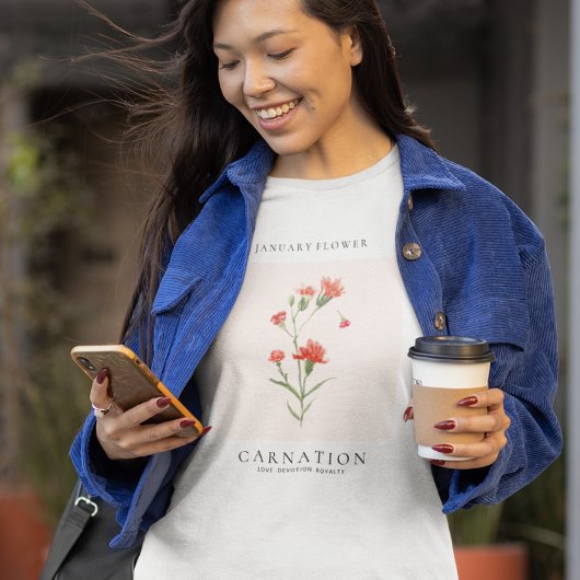 1月の誕生花 Tシャツ