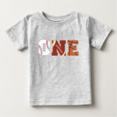 1歳の誕生日おめでとうTシャツ ベビーTシャツ (正面)