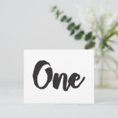 １歳の誕生日アート 初めての誕生日 私の１歳児 ポストカード (スタンド正面)