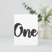 １歳の誕生日アート 初めての誕生日 私の１歳児 ポストカード (スタンド正面)