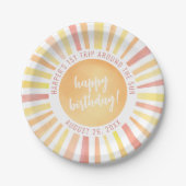 1歳の誕生日パーティー ペーパープレート (正面)