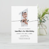 1歳の誕生日フォト招待状 招待状 (スタンド正面)