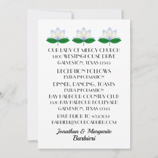 １０代後半の少女の成人儀礼 招待状 (裏面)