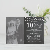 １０周年結婚記念日チョークボードフォト 招待状 (スタンド正面)