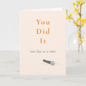 10年禁酒おめでとう! カード (黄色い花)