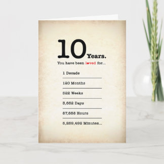 １０年間愛されてきたよ、お誕生日おめでとう カード