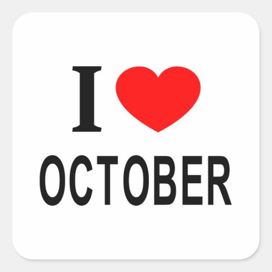 10月大好き!10月愛してる!10月サイコー! スクエアシール (正面)