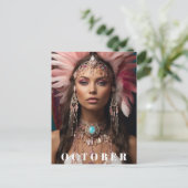 *~ 10月 ヘッドドレスの女神 オパール AP53 ポストカード (スタンド正面)