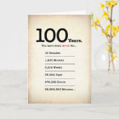 100年分の愛を込めて、誕生日カード カード (黄色い花)