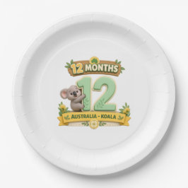 12ヶ月ベビーの成長の節目 初めての誕生日 ペーパープレート