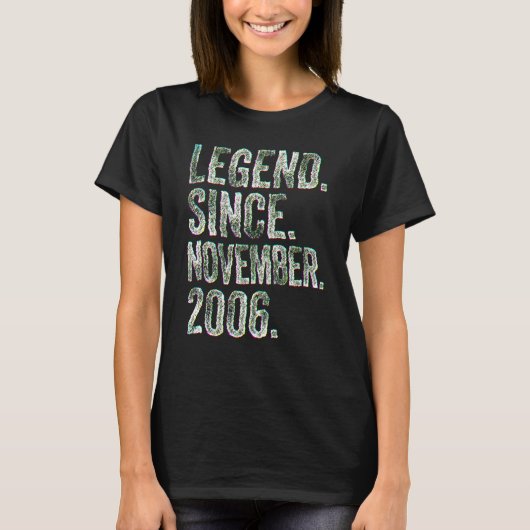 16歳の誕生日 11月に生まれた 16年の伝説 Tシャツ (正面)