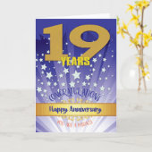 １９年ぶりのリカバリー記念日 カード (黄色い花)