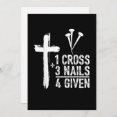 １　クロス　３　釘　許された　イエス　キリスト　イースター　ジー シーズンカード (正面/裏面)