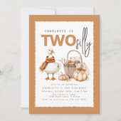 ２つのシリー・グースの２歳の誕生日パーティーへの招待状 招待状 (正面)