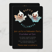 ２つの楽しいゴースト 招待状 (正面/裏面)
