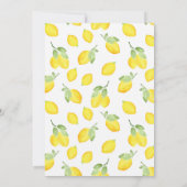 ２つの水彩画のレモン & パターン 招待状 (裏面)