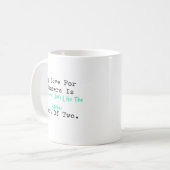 ２の平方根のような無理数への愛 コーヒーマグカップ (正面左)