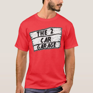 ２台の車のガレージの男の友達 Tシャツ