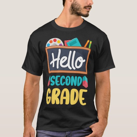 ２年生の先生、２年生の生徒たちこんにちは バック Tシャツ (正面)