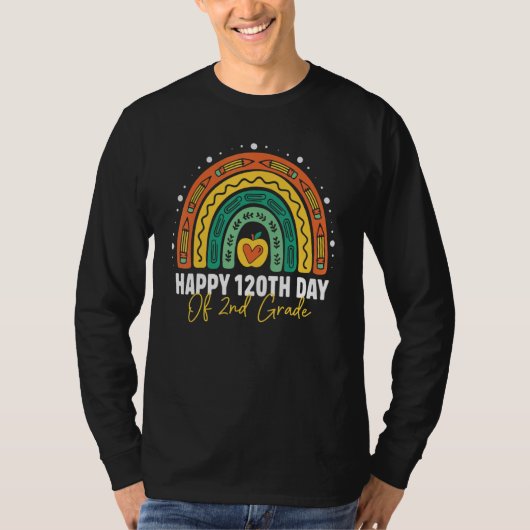 ２年生の120日目の虹のかわいい先生 Tシャツ (正面)